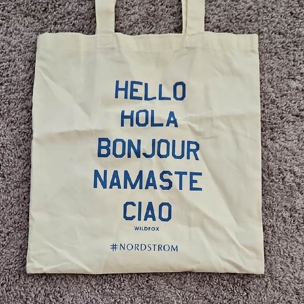 Hello Hola Bonjour Namaste Ciao Wildfox Nordstrom Totebag